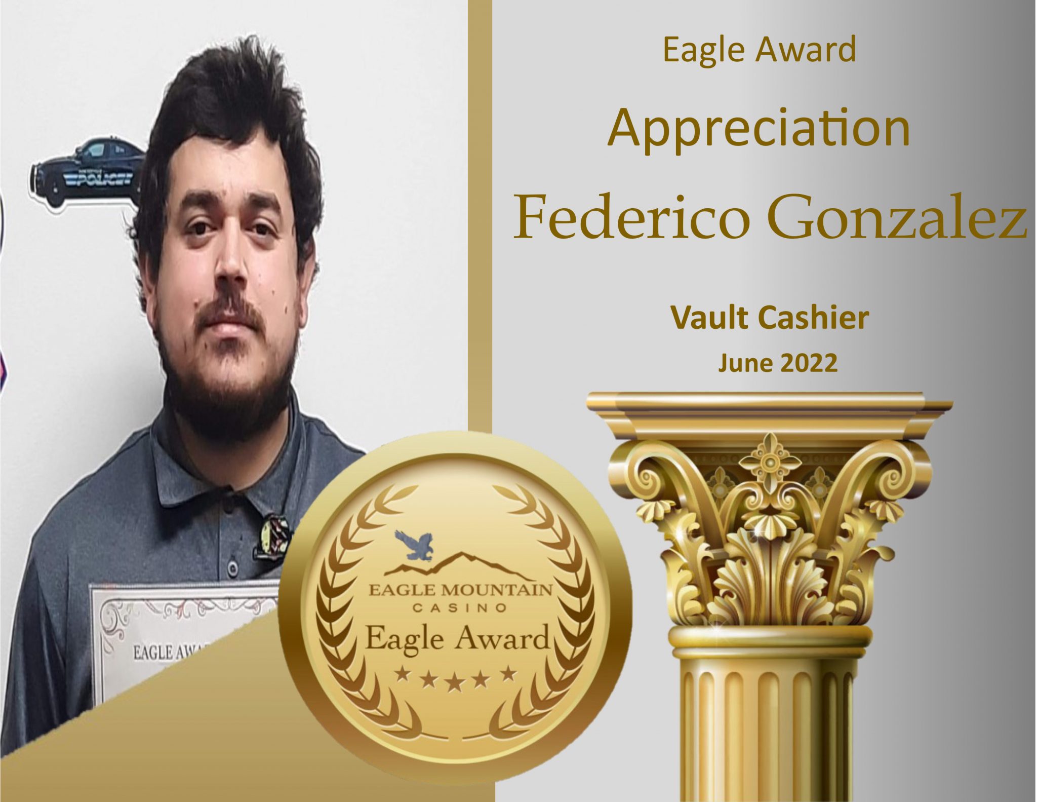 eagle mountain casino Federico Gonzalez Appreciation Pillar Winner June 22